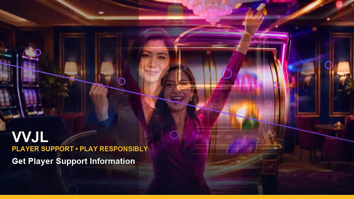 VVJL burst free spins slot games with an adult Filipina casino host in a right-side close-up composition