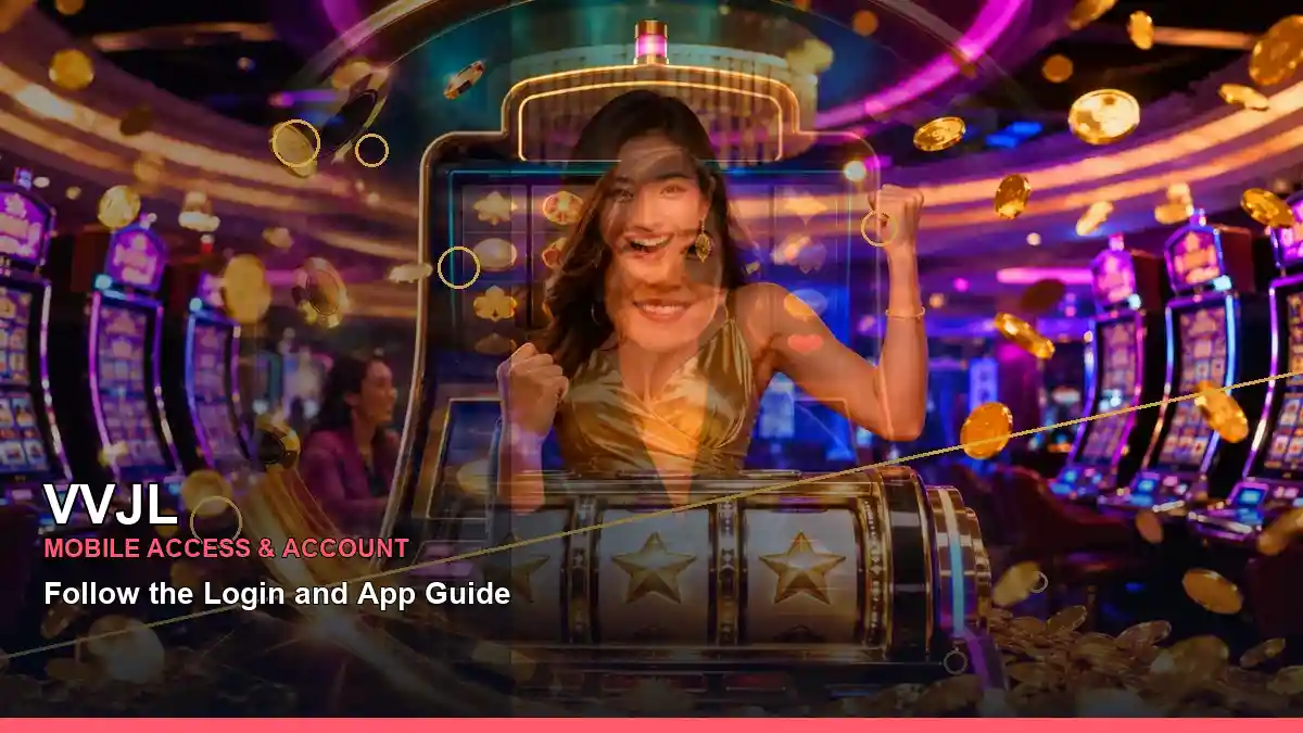 VVJL VIP casino rewards displayed beside an adult casino host in a premium lounge setting