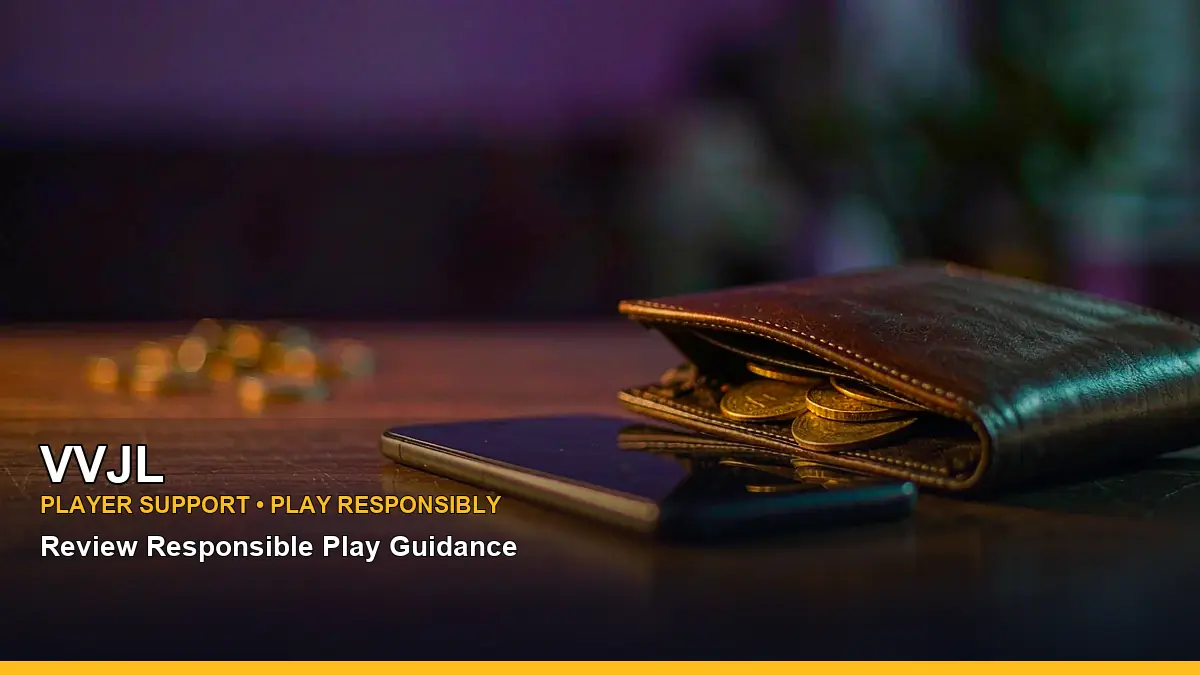 VVJL terms and conditions page showing account policies, payment guidance and responsible-use information for Philippine players